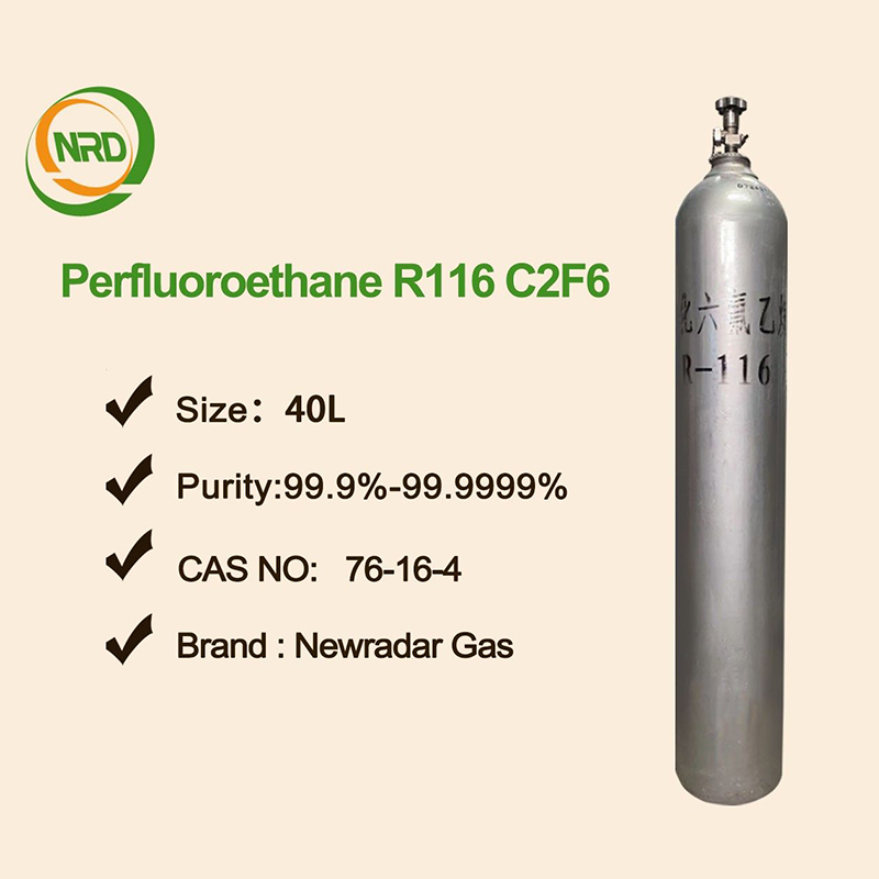 Gás hexafluoroetano C2F6